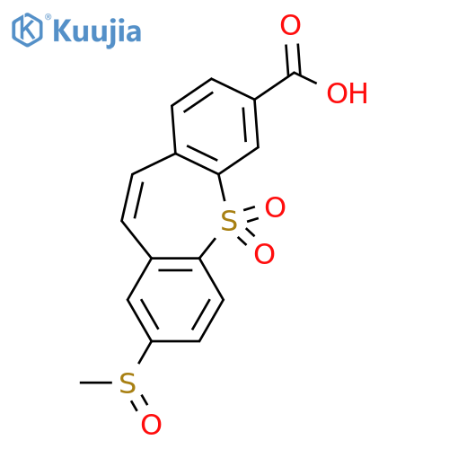 Dibenzo[b,f]thiepin-3-carboxylic acid, 8-(methylsulfinyl)-, 5,5-dioxide structure