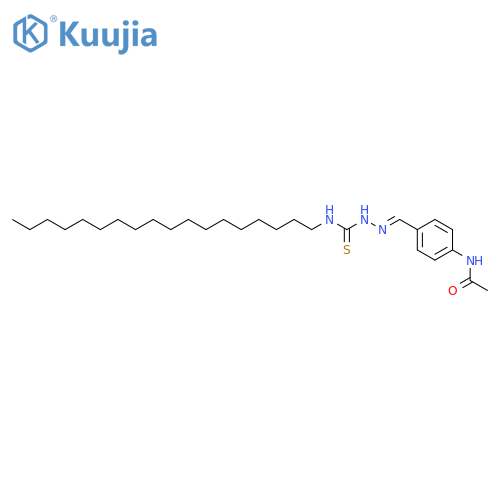 Acetamide,N-[4-[[2-[(octadecylamino)thioxomethyl]hydrazinylidene]methyl]phenyl]- structure