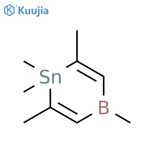 1,4-STANNABORIN, 1,4-DIHYDRO-1,1,2,4,6-PENTAMETHYL- structure