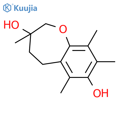 1-Benzoxepin-3,7-diol, 2,3,4,5-tetrahydro-3,6,8,9-tetramethyl- structure