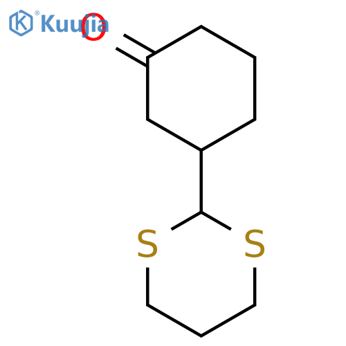 CYCLOHEXANONE, 3-(1,3-DITHIAN-2-YL)- structure