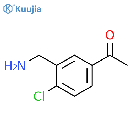 ETHANONE, 1-[3-(AMINOMETHYL)-4-CHLOROPHENYL]- structure