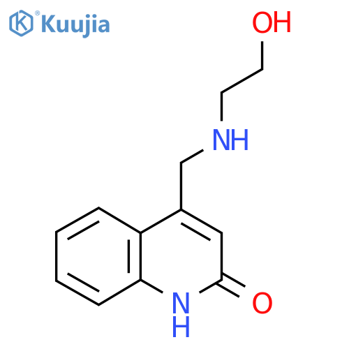 4-{[(2-Hydroxyethyl)amino]methyl}quinolin-2-ol structure