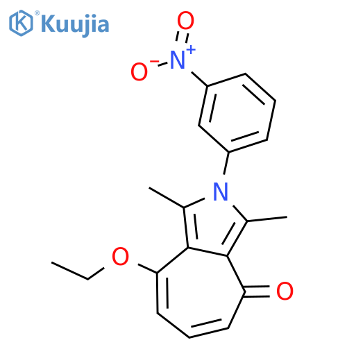 8-Ethoxy-1,3-dimethyl-2-(3-nitro-phenyl)-2H-cyclohepta[c]pyrrol-4-one structure