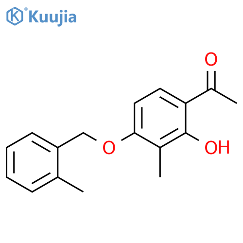 Ethanone, 1-[2-hydroxy-3-methyl-4-[(2-methylphenyl)methoxy]phenyl]- structure
