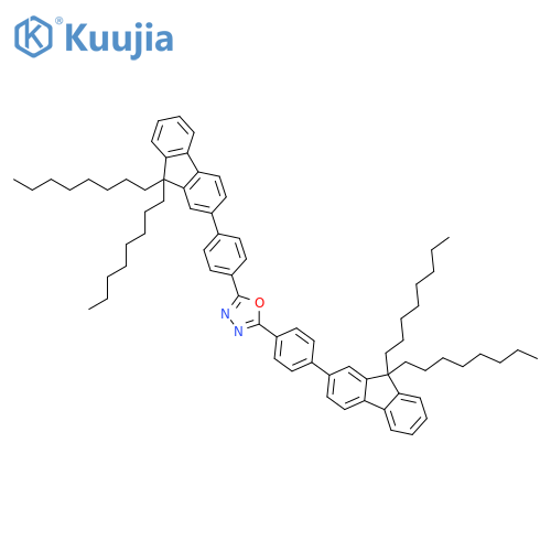 1,3,4-OXADIAZOLE, 2,5-BIS[4-(9,9-DIOCTYL-9H-FLUOREN-2-YL)PHENYL]- structure