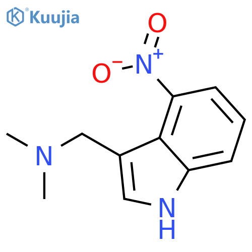 1H-Indole-3-methanamine,N,N-dimethyl-4-nitro- structure