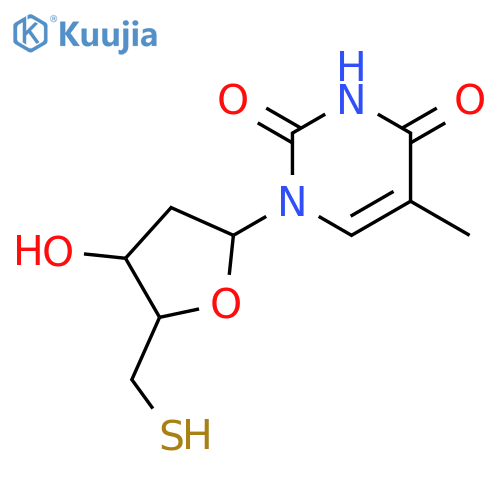 1-[4-hydroxy-5-(sulfanylmethyl)oxolan-2-yl]-5-methylpyrimidine-2,4-dione structure