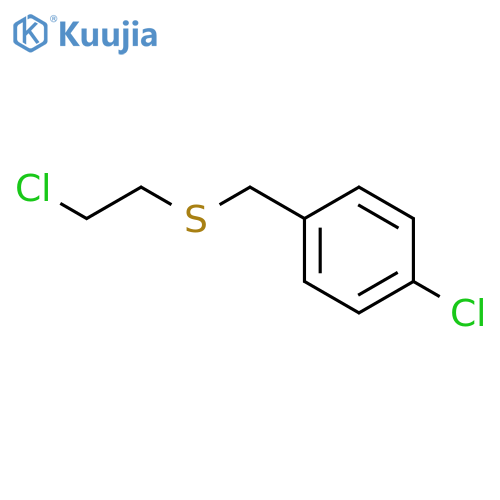 Benzene,1-chloro-4-[[(2-chloroethyl)thio]methyl]- structure
