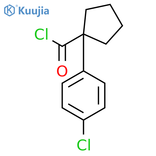 1-(4-Chlorophenyl)-1-cyclopentanecarbonyl chloride structure