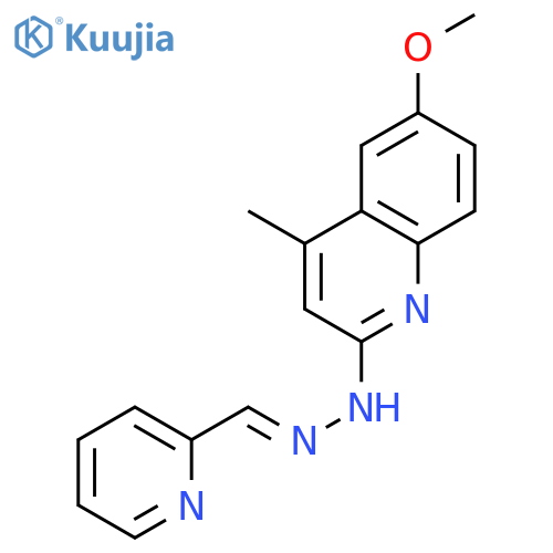 2-Pyridinecarboxaldehyde,2-(6-methoxy-4-methyl-2-quinolinyl)hydrazone structure