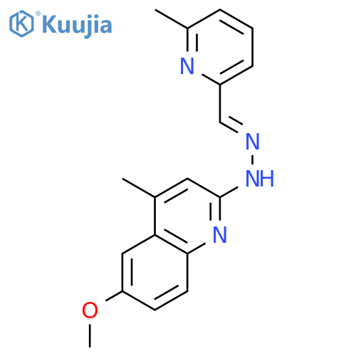 6-methoxy-4-methyl-n-[(e)-(6-methylpyridin-2-yl)methylideneamino]quinolin-2-amine structure