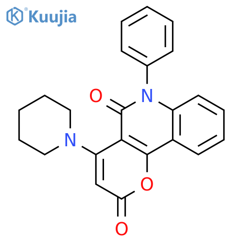 6-phenyl-4-piperidin-1-ylpyrano[3,2-c]quinoline-2,5-dione structure