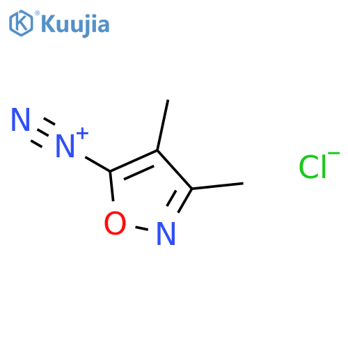 5-Isoxazolediazonium, 3,4-dimethyl-, chloride structure