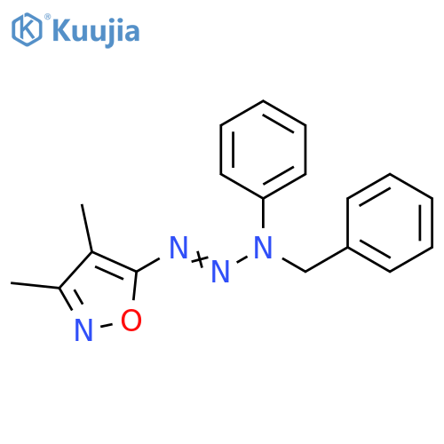 Isoxazole, 3,4-dimethyl-5-[3-phenyl-3-(phenylmethyl)-1-triazenyl]- structure