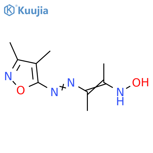 2-Buten-2-amine, 3-[(3,4-dimethyl-5-isoxazolyl)azo]-N-hydroxy- structure