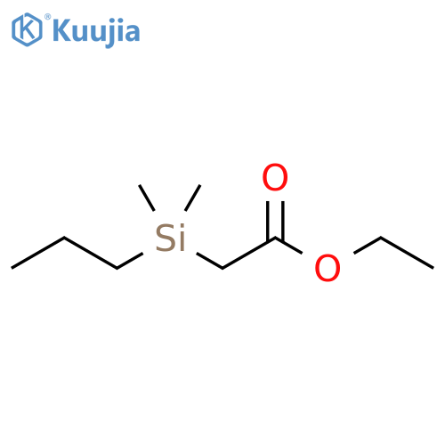 Acetic acid, (dimethylpropylsilyl)-, ethyl ester structure