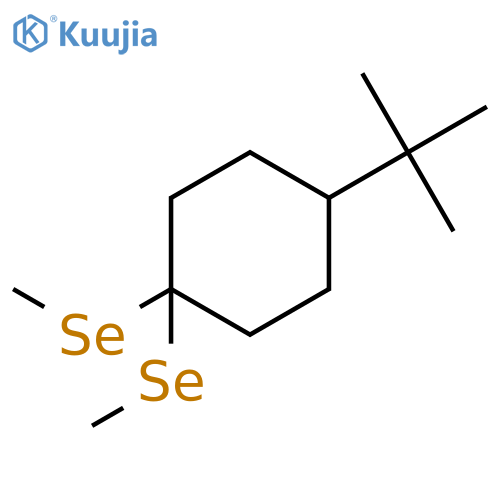 CYCLOHEXANE, 4-(1,1-DIMETHYLETHYL)-1,1-BIS(METHYLSELENO)- structure