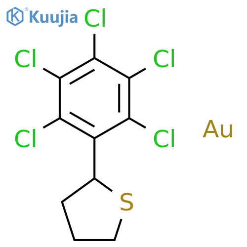 Gold;2-(2,3,4,5,6-pentachlorophenyl)thiolane structure