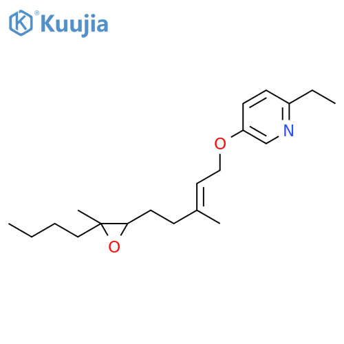 5-{[(2E)-5-(3-butyl-3-methyloxiran-2-yl)-3-methylpent-2-en-1-yl]oxy}-2-ethylpyridine structure