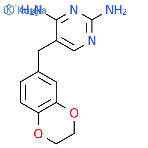 2,4-Pyrimidinediamine, 5-[(2,3-dihydro-1,4-benzodioxin-6-yl)methyl]- structure