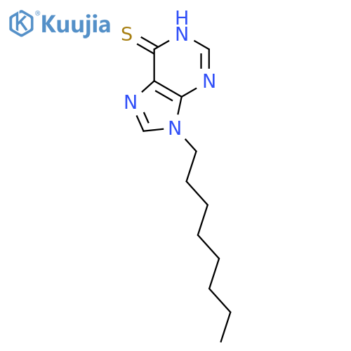 6H-Purine-6-thione,1,9-dihydro-9-octyl- structure