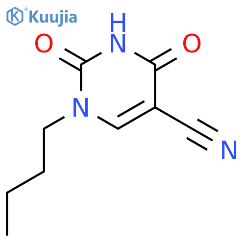 1-butyl-2,4-dioxopyrimidine-5-carbonitrile structure