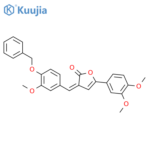 5-(3,4-dimethoxyphenyl)-3-[(3-methoxy-4-phenylmethoxyphenyl)methylidene]furan-2-one structure