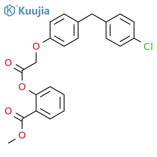 Benzoic acid,2-[[2-[4-[(4-chlorophenyl)methyl]phenoxy]acetyl]oxy]-, methyl ester structure