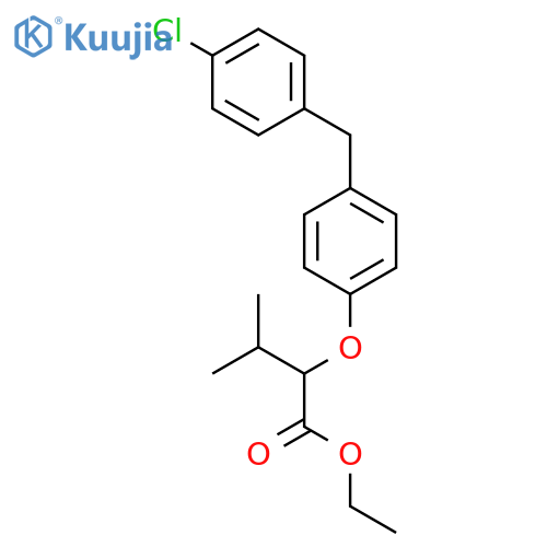 ethyl 2-[4-(4-chlorobenzyl)phenoxy]-3-methylbutanoate structure