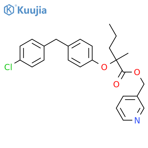 Pyridin-3-ylmethyl 2-[4-[(4-chlorophenyl)methyl]phenoxy]-2-methylpentanoate structure