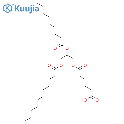 6-[2-(nonanoyloxy)-3-(undecanoyloxy)propoxy]-6-oxohexanoic acid structure