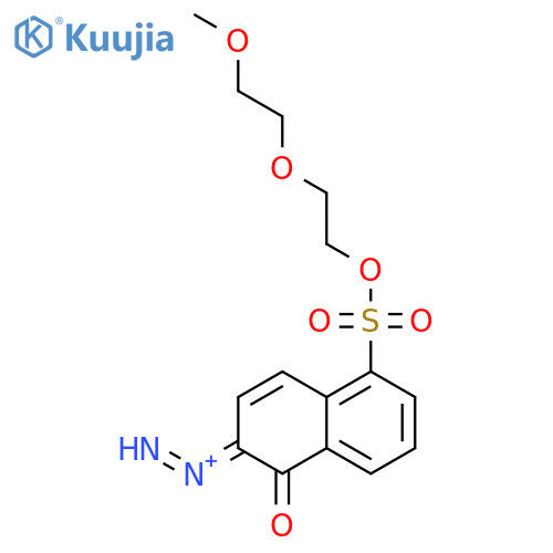 [5-{[2-(2-methoxyethoxy)ethoxy]sulfonyl}-1-oxonaphthalen-2(1H)-ylidene]diazenium structure