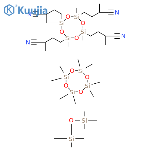 Cyclotetrasiloxane-2,4,6,8-tetrabutanenitrile,.alpha.,.alpha.',.alpha.'',.alpha.''',2,4,6,8-octamethyl-,polymerwithhexamethyldisiloxaneandoctamethylcyclotetrasiloxane structure