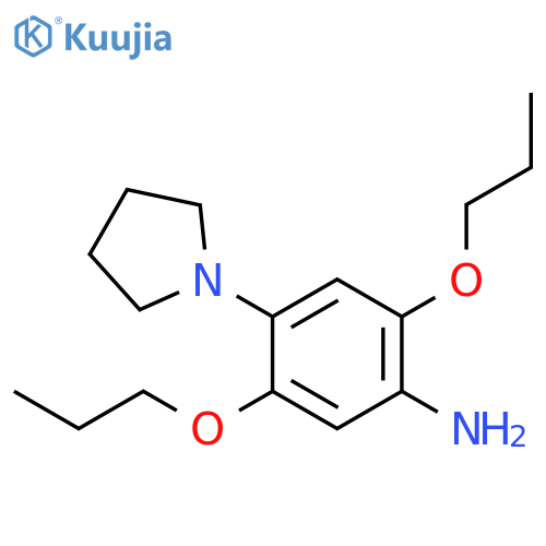 2,5-dipropoxy-4-pyrrolidin-1-ylaniline structure