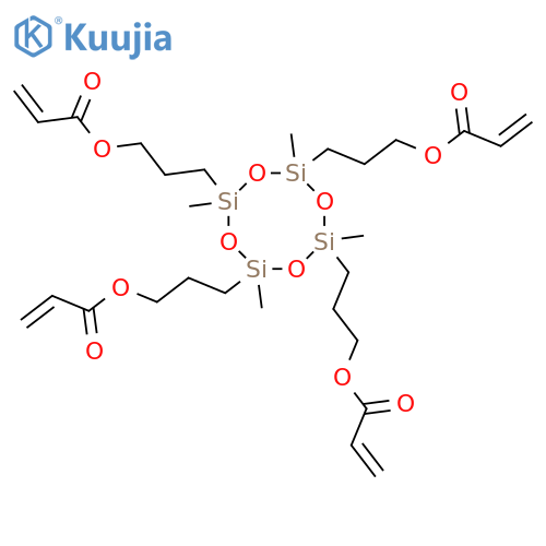 2-Propenoic acid,1,1',1'',1'''-[(2,4,6,8-tetramethylcyclotetrasiloxane-2,4,6,8-tetrayl)tetra-3,1-propanediyl]ester structure