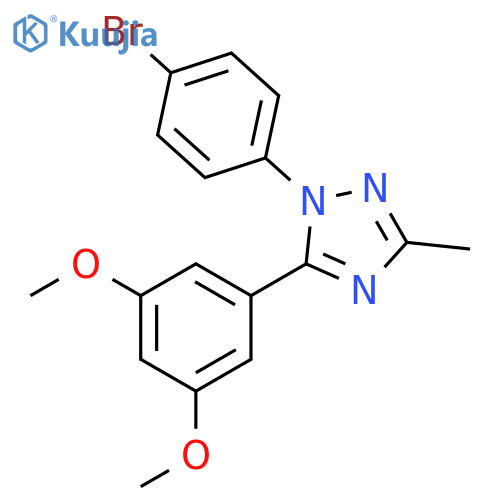 1H-1,2,4-Triazole, 1-(4-bromophenyl)-5-(3,5-dimethoxyphenyl)-3-methyl- structure