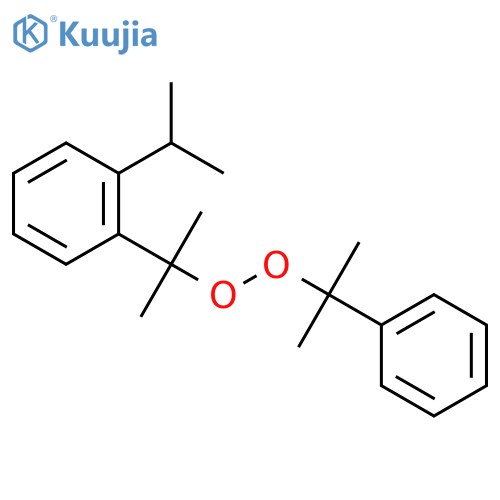 A mixture of: 1-methyl-1-(3-(1-methyl ethyl)phenyl)ethyl-1-methyl-1-phenylethylperoxide, 63% by weight and 1-methyl-1-(4-(1-methyl ethyl)phenyl)ethyl-1-methyl-1-phenylethylperoxide, 31% by weight structure