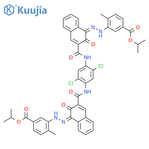 Benzoic acid,3,3'-[(2,5-dichloro-1,4-phenylene)bis[iminocarbonyl(2-hydroxy-3,1-naphthalenediyl)-2,1-diazenediyl]]bis[4-methyl-,1,1'-bis(1-methylethyl) ester structure