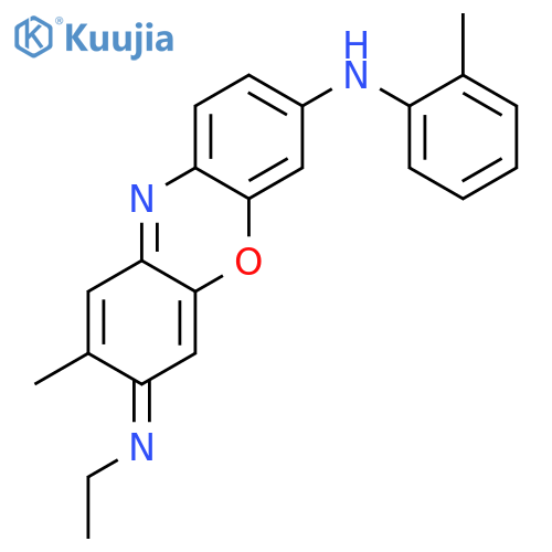 3H-Phenoxazin-7-amine,3-(ethylimino)-2-methyl-N-(2-methylphenyl)- structure