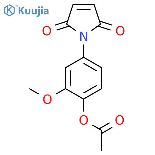 1H-Pyrrole-2,5-dione, 1-[4-(acetyloxy)-3-methoxyphenyl]- structure