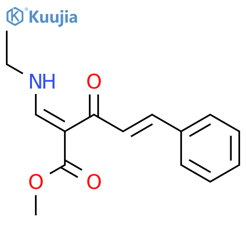 4-Pentenoic acid, 2-[(ethylamino)methylene]-3-oxo-5-phenyl-, methylester structure