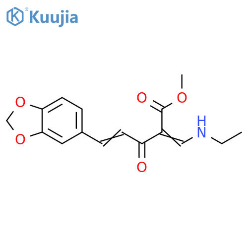 4-Pentenoic acid,5-(1,3-benzodioxol-5-yl)-2-[(ethylamino)methylene]-3-oxo-, methyl ester structure