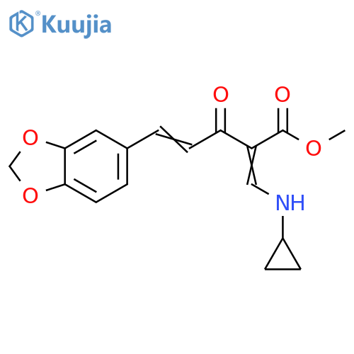 4-Pentenoic acid,5-(1,3-benzodioxol-5-yl)-2-[(cyclopropylamino)methylene]-3-oxo-,methyl ester structure