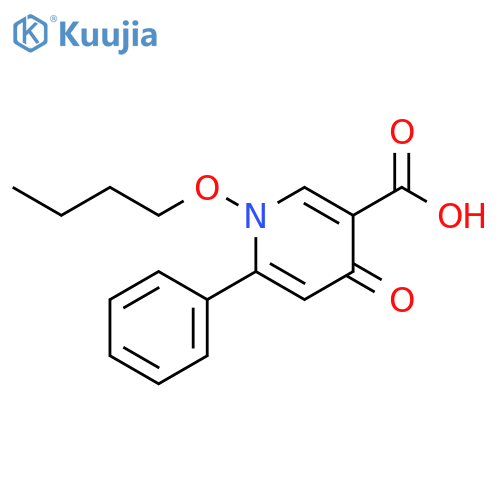 3-Pyridinecarboxylic acid, 1-butoxy-1,4-dihydro-4-oxo-6-phenyl- structure