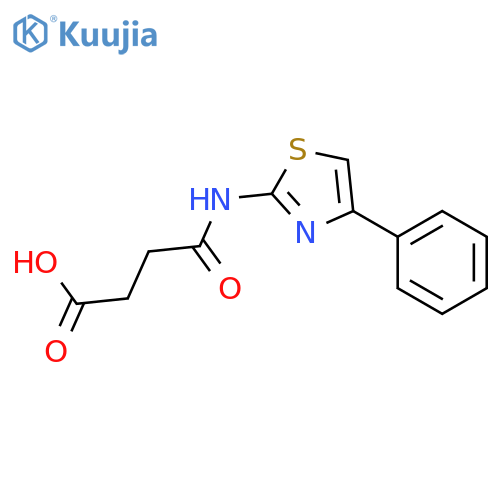 3-{(2Z)-4-phenyl-2,3-dihydro-1,3-thiazol-2-ylidenecarbamoyl}propanoic acid structure
