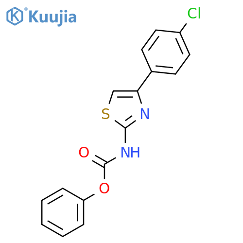 phenyl [4-(4-chlorophenyl)-1,3-thiazol-2-yl]carbamate structure