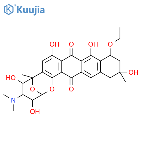(2R,3S,4S,5R,6S,11S,13S)-4-(dimethylamino)-11-ethoxy-3,5,8,10,13-pentahydroxy-6,13-dimethyl-3,4,5,6,11,12,13,14-octahydro-2H-2,6-epoxytetraceno[1,2-b]oxocine-9,16-dione structure