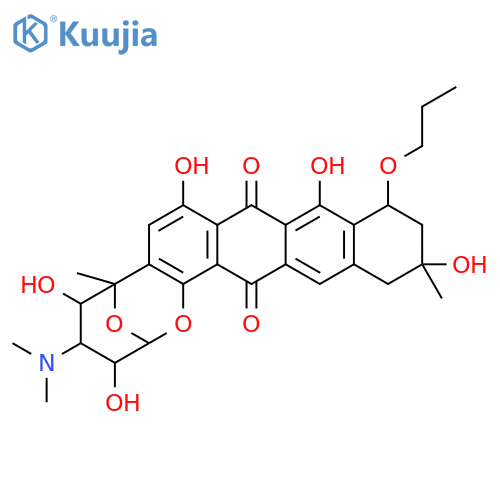 (2R,3S,4S,5R,6S,11S,13S)-4-(dimethylamino)-3,5,8,10,13-pentahydroxy-6,13-dimethyl-11-propoxy-3,4,5,6,11,12,13,14-octahydro-2H-2,6-epoxytetraceno[1,2-b]oxocine-9,16-dione structure