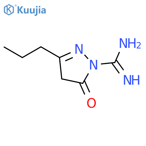 4,5-dihydro-5-oxo-3-propyl-1H-Pyrazole-1-carboximidamide structure